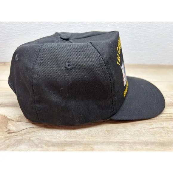 Vtg 1st Cavalry Division 61st Field Artillery BN Black Baseball Cap Made In USA - Picture 4 of 8